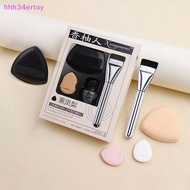 hhh34ertoy> Triangle  Makeup Puff 7Pcs/Set Flat-head Foundation Brush Cleaner Mini Finger Sponge Con