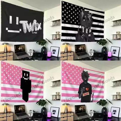 T-Twixxel Flag Polyester Fabric Rustproof Grommets 50x70 60x90 70x115 100x150 150x200 cm Decor Banne