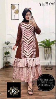 gamis twill rempel cap malaman terbaru khas pekalongan