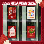 Decal Happy New Year 2026 - Decal CNY - Decal CNY 2026