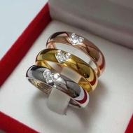 Real Diamond Heart Ring Gold {{Ring Size Notification Chat Channel}}