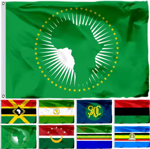 African Union Flag Choice Sizes:21X14CM/2X3ft/3X5ft/45X30CM/30X20 New Pan African Flags UNIA and Eas