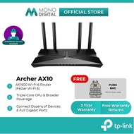 router TP-Link Wifi 6 Router Archer AX10 AX1500 Unifi/Maxis/Time Compatible Archer AX10 (Free PUBG Bag)