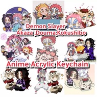 Demon Slayer Akaza Anime Gantungan Kunci Akrilik Anime Acrylic Keychain Collection