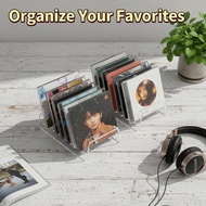Alittlesearch CD Storage Ra Acrylic Display Shelf 6 8 Grid Organizer for Albums Living Room Collecti