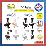Fanco DONO VINO 16" 18" Corner Fan with Remote Control