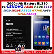 NGS Brand 2000mAh Battery BL210 Compatible For Lenovo A536 A606 S650 S820 S820E A750E A770E A656 A76