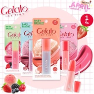[1 Stick] Gelato Icy Lip Tint Liquid Clear Color Long-Lasting Baby Bright 3g Available In Many Shade