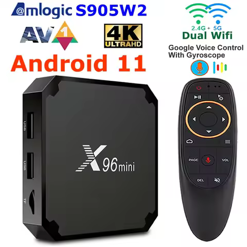 Amlogic S905W2 Quad Core 2G RAM 16G ROM Android 11 TV Box X96 Mini Media Player 5G Dual WiFi 4K HDR 