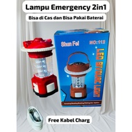 Lampu Lentera LED 2in1Bisa Di Cas Dan Bisa Pakai Batre AA A2 3Pcs Canping Lamp 4 COB Lampu Tenda Cam