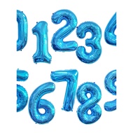 107cm Medium Number Balloon Imitation Beauty Thin Version Blue Number Aluminum Film Balloon baby Bir
