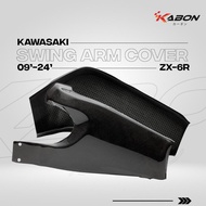 KAWASAKI ZX6 ZX636 Carbon Swing Arm Cover by KABON For ZX-6 ZX 636kawasaki
