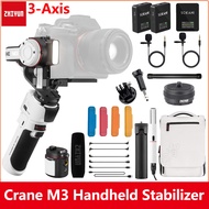 Zhiyun Crane M3 3-Axis Handheld Gimbal Stabilizer สำหรับกล้อง Mirrorless DSLR สมาร์ทโฟน iPhone Samsung Gopro Crane M M2อัพเกรด M3 Standard Bundle