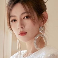 Special Sale Hot-selling European American Exaggerated Diamond Earrings Showing Face Small Exaggerat