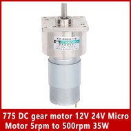 【Limited stock】 775 Dc Gear Motor 12v 24v Motor 5rpm To 500rpm 35w High Torque Small Size Dc Motor