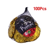 Pirate Gold Coins 100PCS Coins plastic coin Looking for Treasures Game Party Props Coins game coin