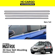 Hyundai Matrix Door Belt Moulding stainless steel 3D door lining chrome / door belt moulding / Linin