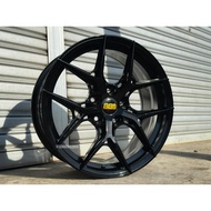 New Car Sport Rim FLOW FORMING Thailand BBS Model Wheels 17x7.5J 5x113 ET40 Black - READY STOCK