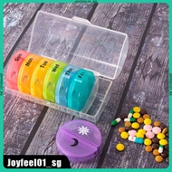 Weekly Medicine Box Large Daily Health Care Tool Morning And Night 7 Days Rainbow Color Pill Cases Pill Box Medicine Tablet Storage Box