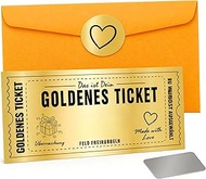 Voucher Scratch Card – Golden Ticket for Writing Yourself – Creative Gift Idea Elegant Scratch Gift 