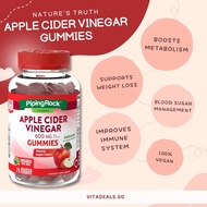 Nature's Truth Apple Cider Vinegar 200mg, 75 Vegan Gummies - Metabolism Booster, Blood Sugar Management, Improves Immunity - Vitadeals.sg