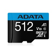 記憶卡ADATA microSDXC 512GB UHS-I A1 100MB/s (附轉卡)