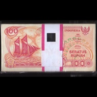 Uang Kuno Lama 1 Gepok 100 Rupiah Perahu Pinisi Tahun 1992 Seri Urut