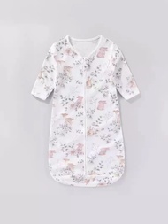 Baby Sleep Sack 0-18เดือนผ้าฝ้าย100% แขนยาวสวมใส่ผ้าห่มเด็ก Sleep Bag 1-Way Zipper 1 Pack 0.5 Tog ถุ