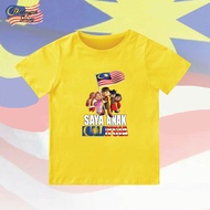 MERDEKA SERIES 07 Saya Anak Malaysia Kids Tshirt Summer Short Sleeve Boy Girl Tops Clothes