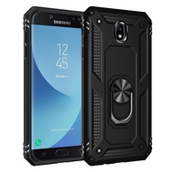 สำหรับ Samsung Galaxy J7 Pro 2017 Caseหรูหรากันกระแทกเกราะโทรศัพท์ Case ทนทานผู้ถือแหวนแม่เหล็กขาฮาร