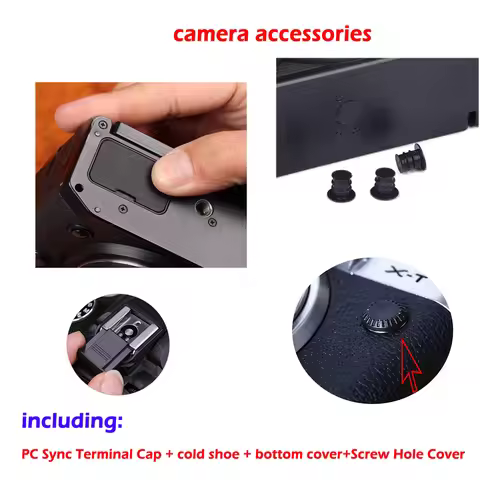Flash Remote PC Sync Terminal Cover Fujifilm X-T1 X-T2 X-T3 X-H2 XH2S XT4 Camera L Plate Handle Conn
