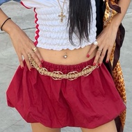 Forwarding A Wine Red Balloon Skirt Brand Cutting Work a2h.gather.round