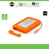 Lacie Rugged BOSS SDD 1TB Portable External SSD with USB-C Thunderbolt SD Card Port STJB1000800