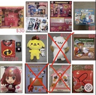 景品 Chiikawa我的英雄學院 鬆弛熊 牛奶熊san-x 寵物小精靈布甸狗Sanrio snoopy史路比 史努比 鬼滅之刃 名偵探河南 Disney 迪士尼超人特攻隊 露營用具銀包 啡熊白熊煮食