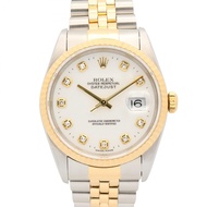【二手】ROLEXDatejust 10鑽腕錶，U字頭序號，16233G WH/NP，18K黃金，不鏽鋼，男士腕錶