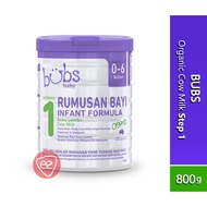 Bubs Organic Cow Milk Infant Formula Step 1 (Rumusan Bayi Susu Lembu Langkah 1) 800g