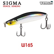 อุปกรณ์ตกปลา WEEBASS เหยื่อปลั๊ก - รุ่น SIGMA PENCIL SINKING เหยื่อปลอม เหยื่อตกปลา เหยื่อ