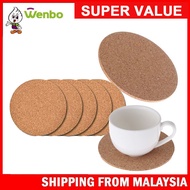 Wenbo Cork Pad Plain Design Round Cork Pad Cork Coaster Cup Coaster Pad Wooden Coaster Cup Mat Non S