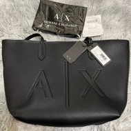 AIX Armani Exchange大LOGO壓紋托特包