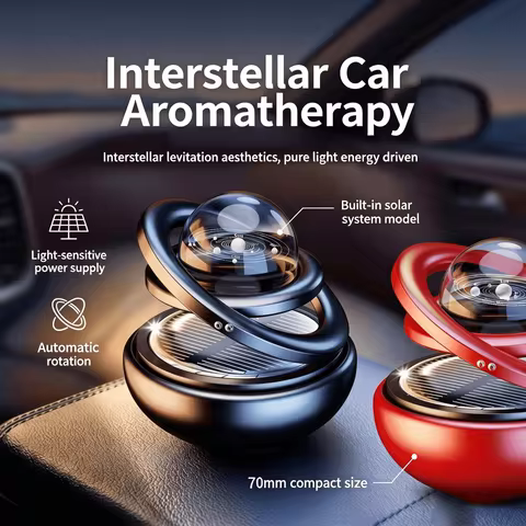 Car Solar Powered Crystal Ball Perfume Starry Sky Aromatherapy Automobile Interior Fragrance Dashboa