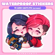 VI AND CAITLYN ARCANE LAPTOP | TUBLER WATERPROOF VINYL STICKER | artbytoniii