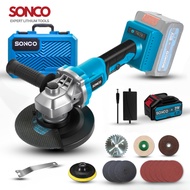 21V 5 Inch Cordless Angle Grinder Electric Chainsaw Wood Cutting Portable Battery Electric Polisher 