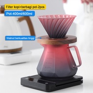 Coffee Dripper Set Coffee Filter Dripper V60 Coffee Server Driper Coffee v60 Glass Tea Coffee Pot / 