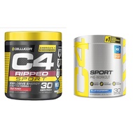 C4 Ripped Sport Pre Workout Powder Fruit Punch - NSF Certified for Sport + Sugar Free & C4 Sport Pre