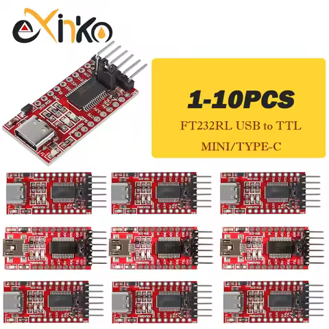 1-10pcs FT232RL FTDI USB 3.3V 5.5V to TTL Serial Adapter Module for Arduino FT232 Pro Mini USB TO TT
