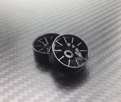 ZERO-Z Kyosho MINI-Z AWD WLtoys K969/K989 10-TEN Metal Wheel BLACK (Diameter 22.5mm, 2PCS ) For Drif
