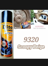 Pilox Pylox Diton Premium Scoopy Beige 9320 Coklat Muda Metalik Cat Mobil Motor 400ml Pilok Pylok
