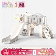 Magicial Playtime 2 In 1 Kids Slide Swing Indoor Toddler Playground Play Set Home playground Large T