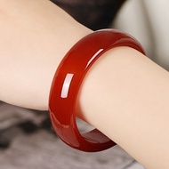 Natural Red Agate Bracelet Agate Bracelet Widened Jade Bracelet Agate Bracelet Female Pure Natural