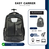 [READY STOCK] GIORDANO 18"+ 20" CABIN SIZE TROLLEY BACKPACK BUSINESS TRAVEL LIGHTWEIGHT LUGGAGE 2 WH